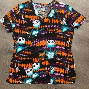 Halloween Scrub Top Small